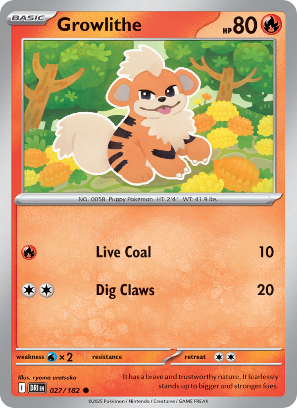 Growlithe (027/182) Reverse Holo card image