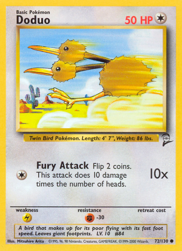 Doduo (072/130) Reverse Holo card image