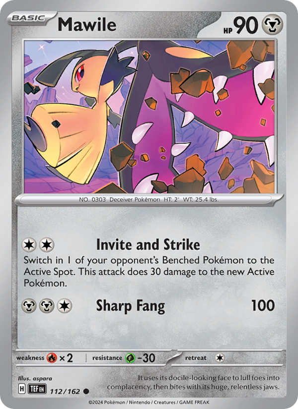 Mawile (112/162) Reverse Holo card image