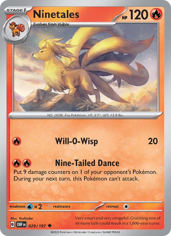 Ninetales (029/197) Reverse Holo card image