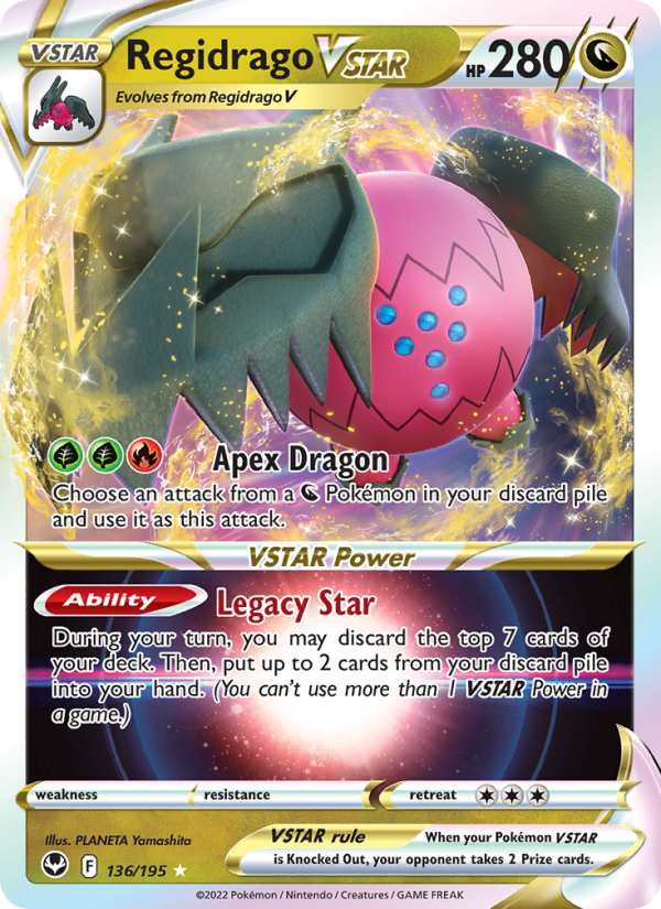 Regidrago VSTAR (136/195) Holographic card image