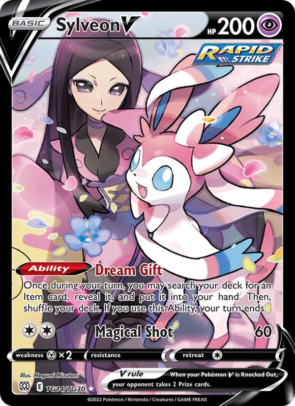Sylveon V (TG14/172) Holographic card image