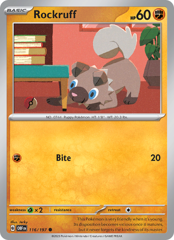Rockruff (116/197) Reverse Holo card image