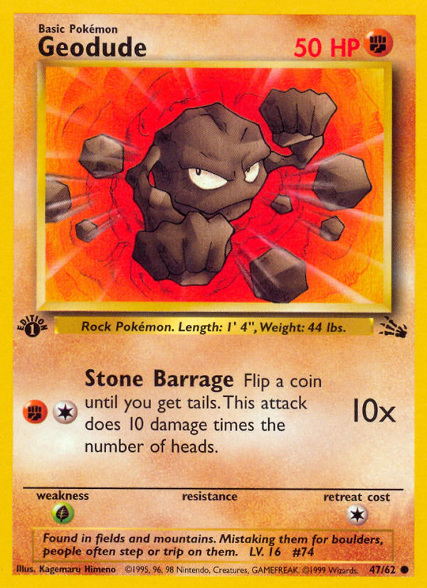 Geodude (047/62) Reverse Holo card image