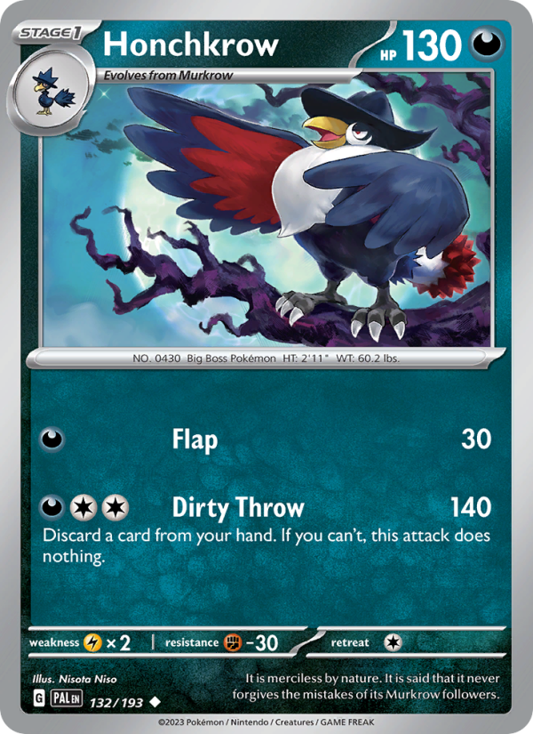 Honchkrow (132/193) Reverse Holo card image