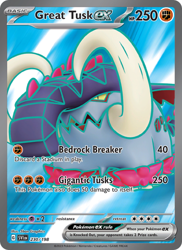 Great Tusk ex (230/198) Holographic card image