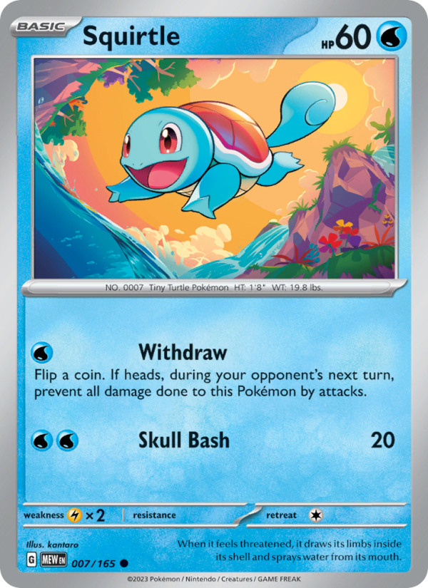 Squirtle (007/165) Reverse Holo card image