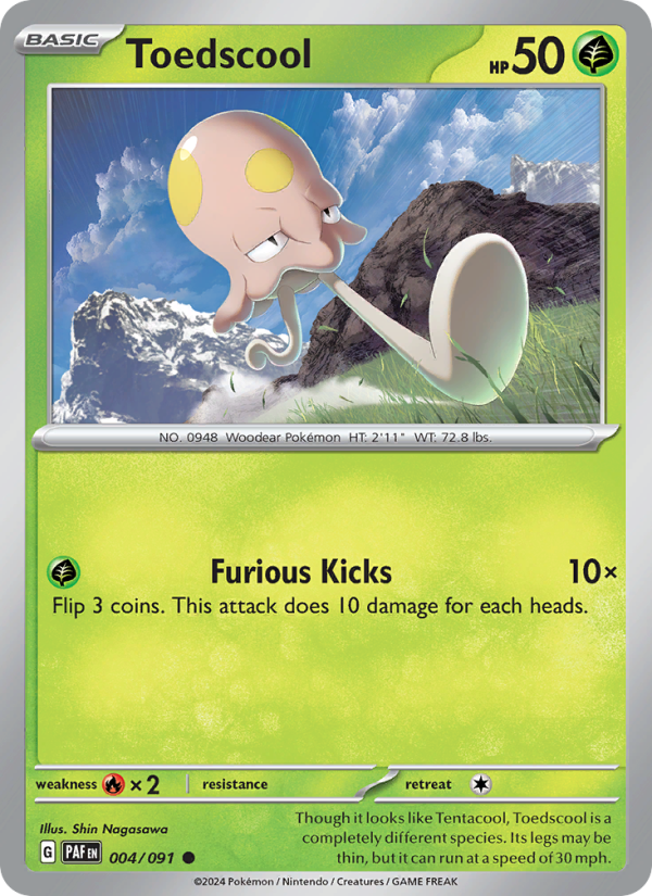 Toedscool (004/91) Reverse Holo card image