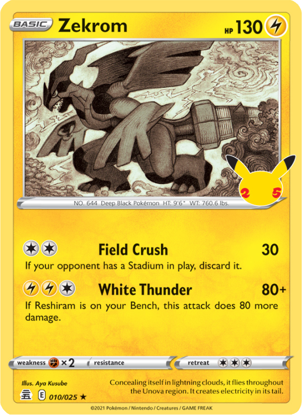 Zekrom (010/25) Holographic card image