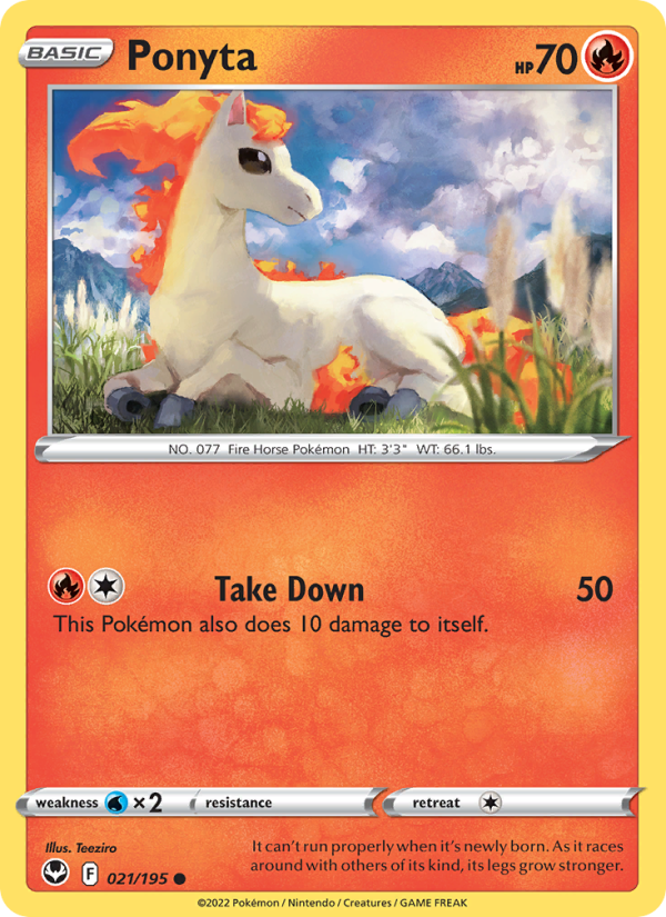Ponyta (021/195) Reverse Holo card image
