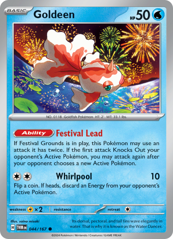 Goldeen (044/167) Reverse Holo card image