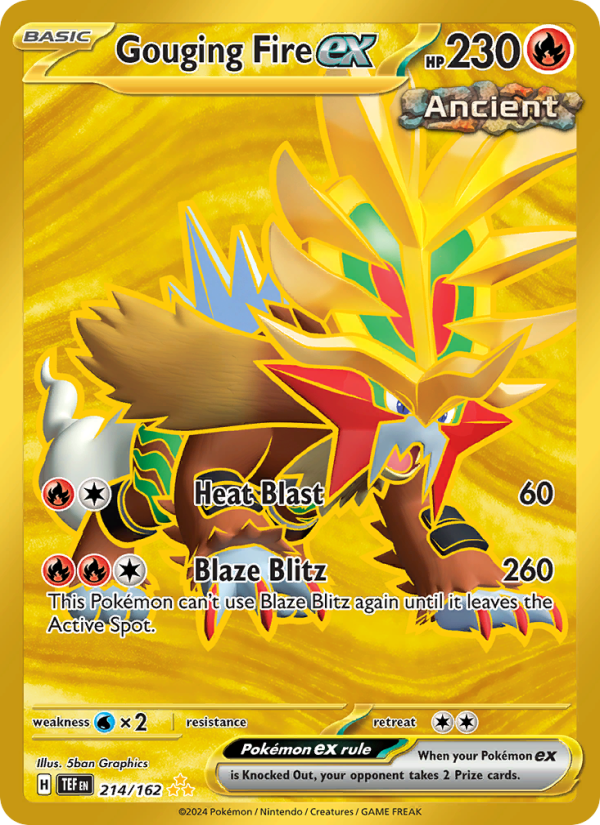 Gouging Fire ex (214/162) Holographic card image