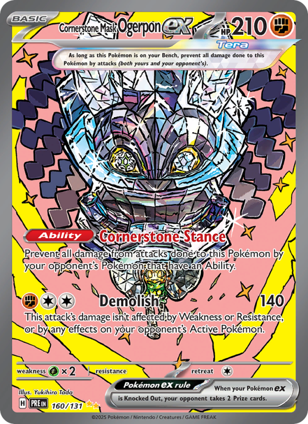 Cornerstone Mask Ogerpon ex (160/131) Reverse Holo card image