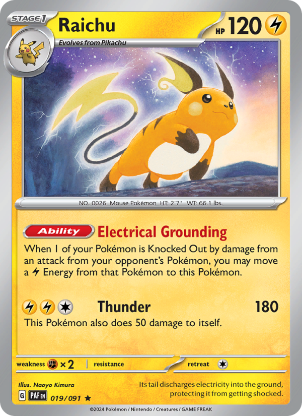 Raichu (019/91) Reverse Holo card image
