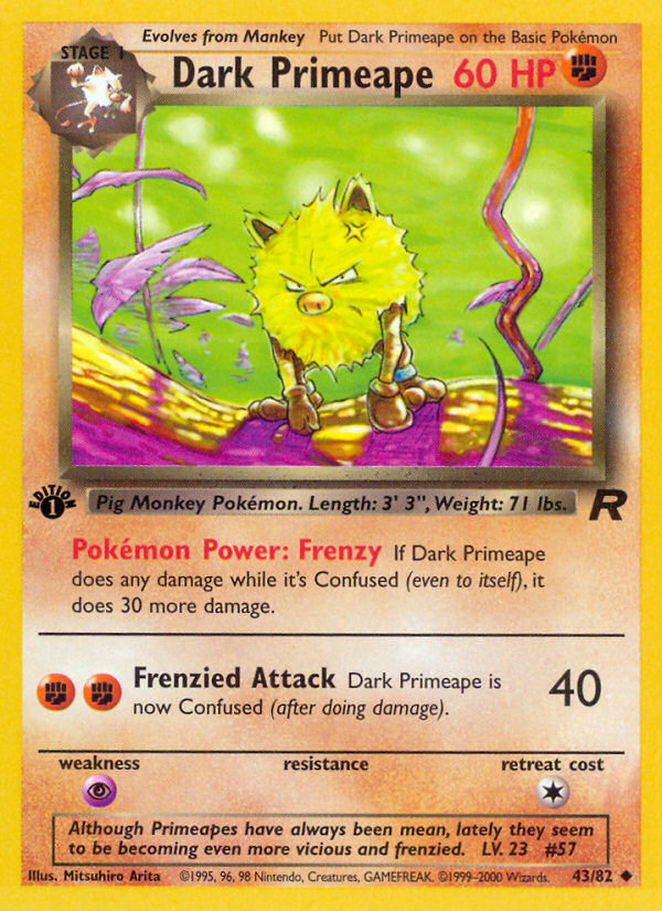 Dark Primeape (043/82) Reverse Holo card image