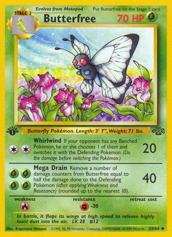 Butterfree (033/64) Reverse Holo card image