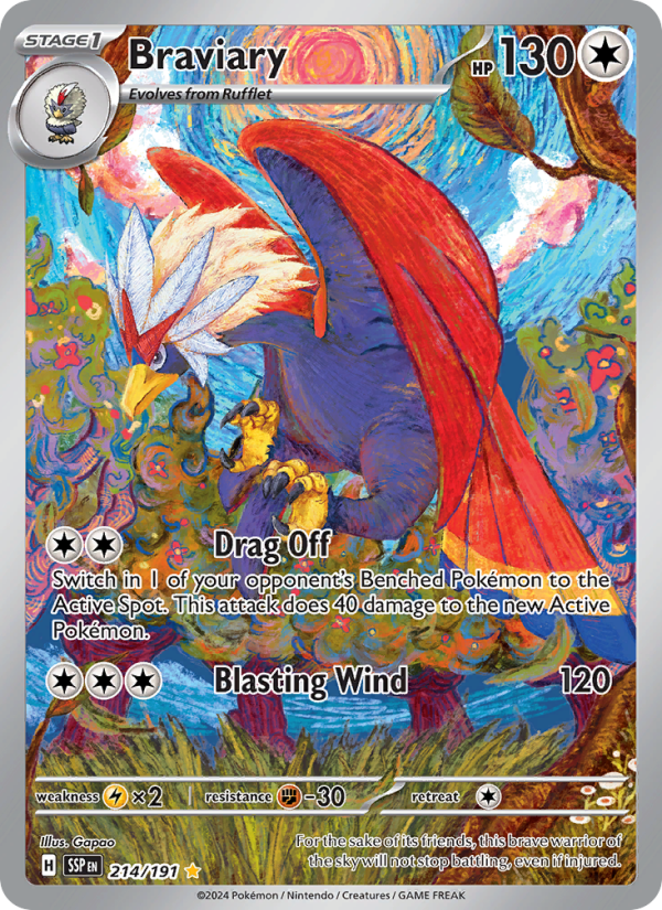 Braviary (214/191) Holographic card image