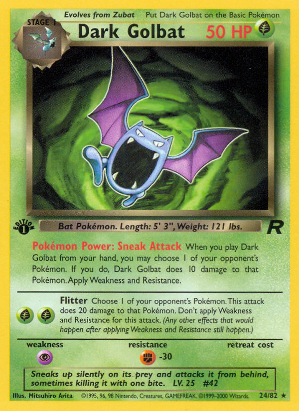 Dark Golbat (024/82) Reverse Holo card image