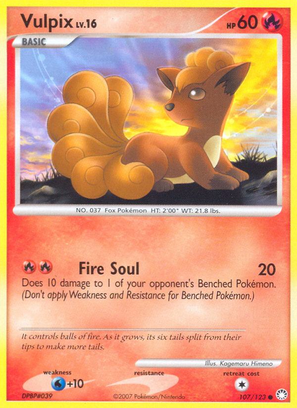 Vulpix (107/122) Reverse Holo card image