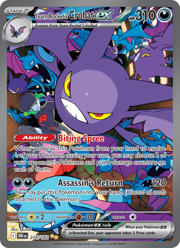 Team Rocket's Crobat ex (234/182) Reverse Holo card image