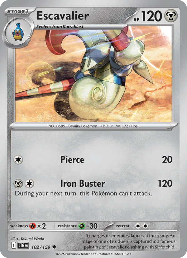 Escavalier (102/159) Reverse Holo card image