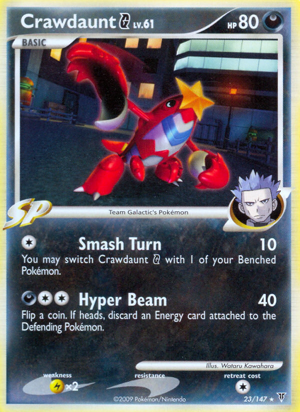 Crawdaunt G (023/147) Reverse Holo card image