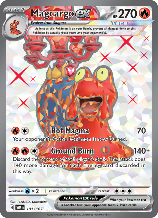 Magcargo ex (191/167) Holographic card image