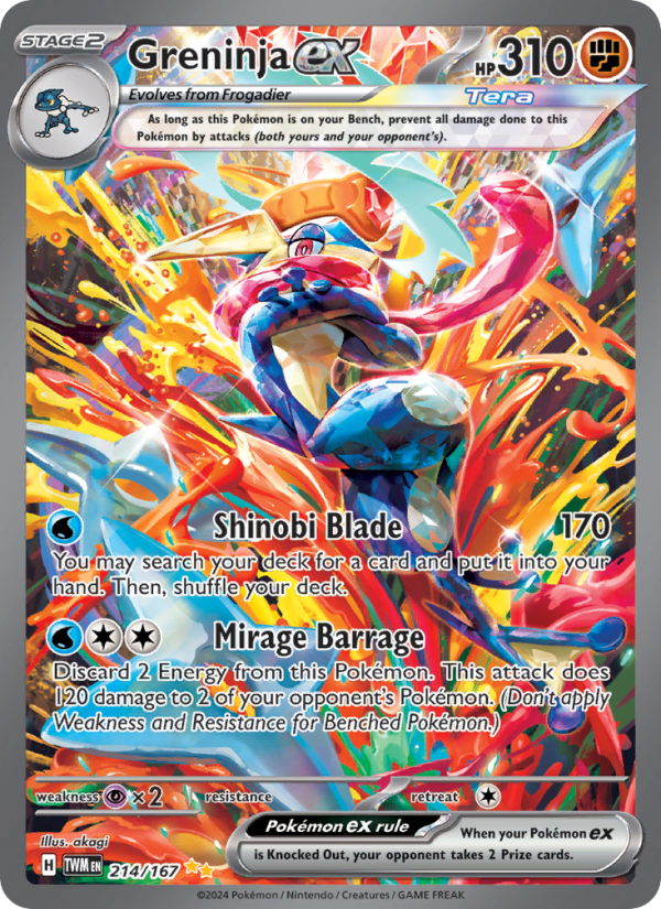 Greninja ex (214/167) Holographic card image