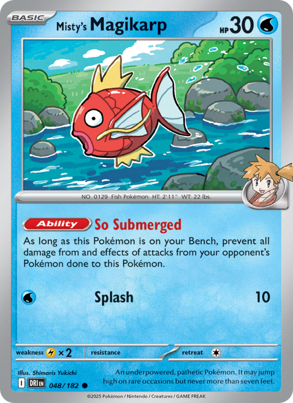 Misty's Magikarp (048/182) Reverse Holo card image