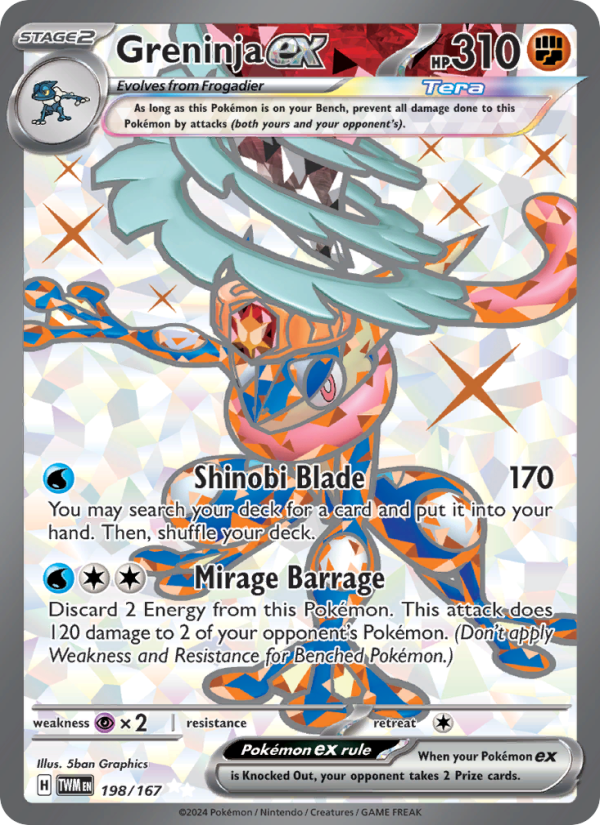 Greninja ex (198/167) Holographic card image
