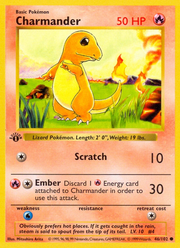 Charmander (046/102) Reverse Holo card image