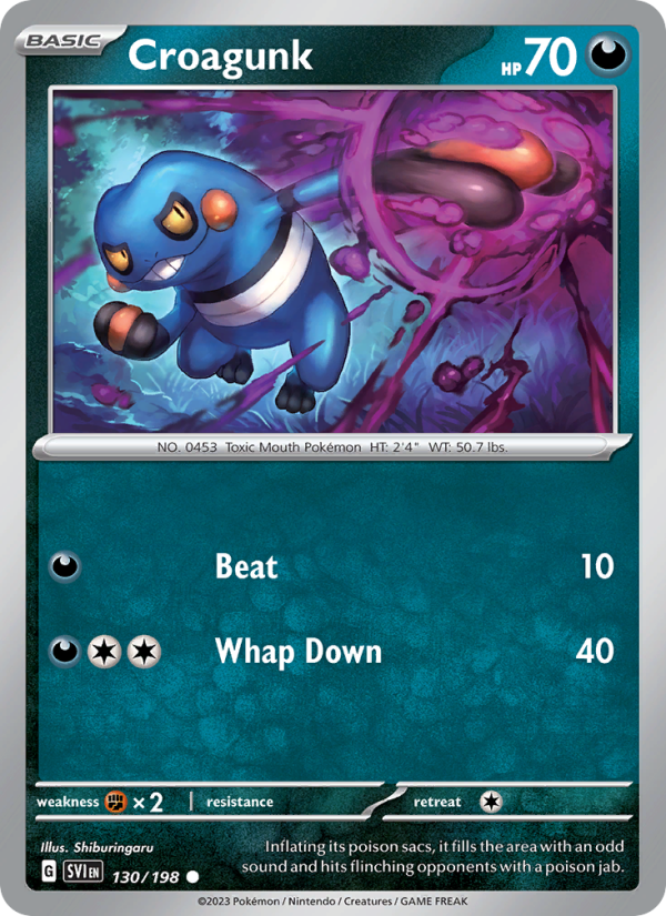 Croagunk (130/198) Reverse Holo card image
