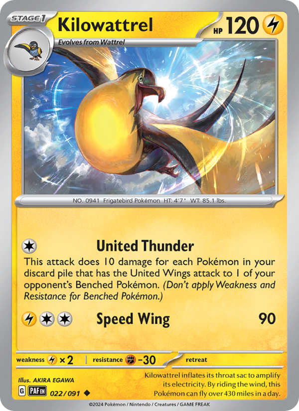 Kilowattrel (022/91) Reverse Holo card image