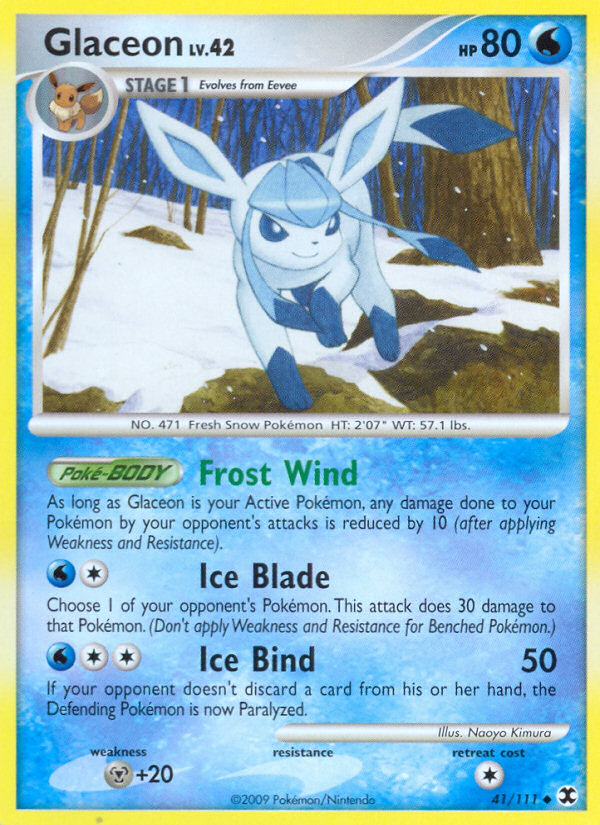 Glaceon (041/111) Reverse Holo card image