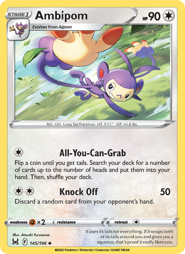 Ambipom (145/196) Reverse Holo card image