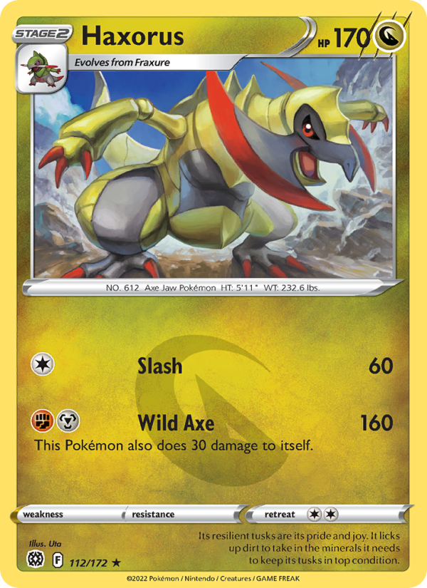 Haxorus (112/172) Reverse Holo card image