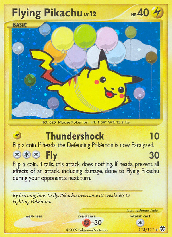 Flying Pikachu (113/111) Reverse Holo card image