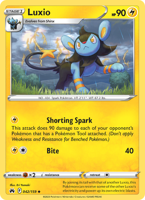 Luxio (042/159) Reverse Holo card image