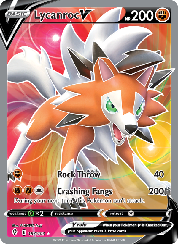 Lycanroc V (187/203) Holographic card image