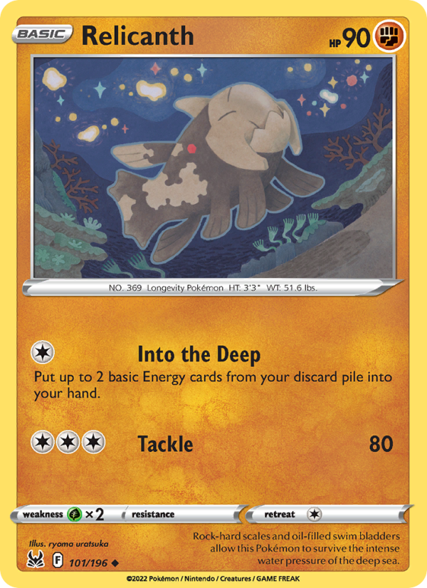 Relicanth (101/196) Reverse Holo card image