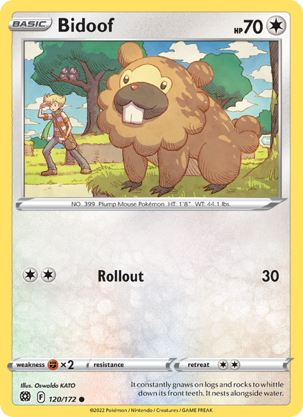Bidoof (120/172) Reverse Holo card image