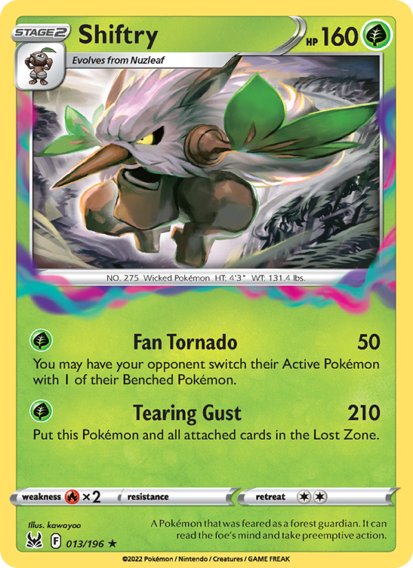 Shiftry (013/196) Reverse Holo card image