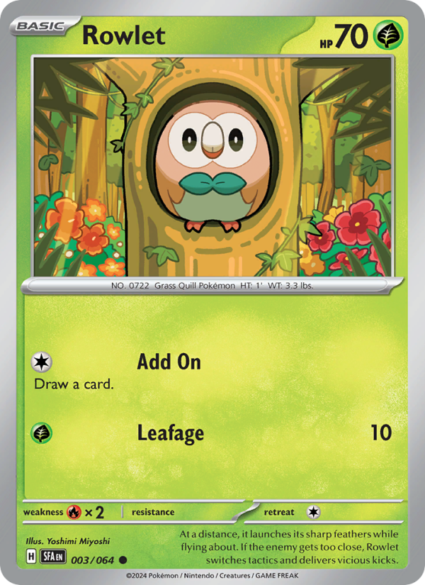 Rowlet (003/64) Reverse Holo card image