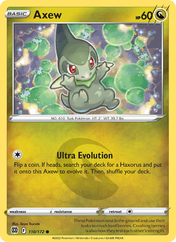 Axew (110/172) Reverse Holo card image