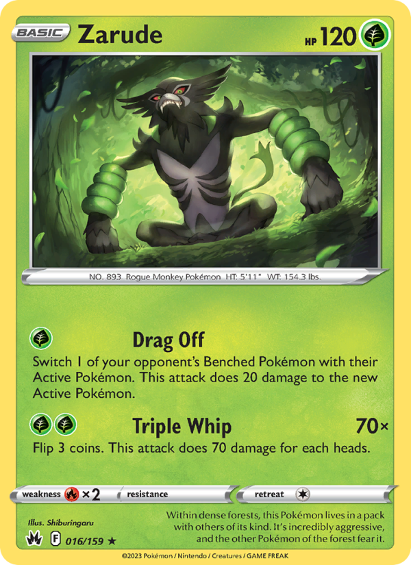 Zarude (016/159) Reverse Holo card image