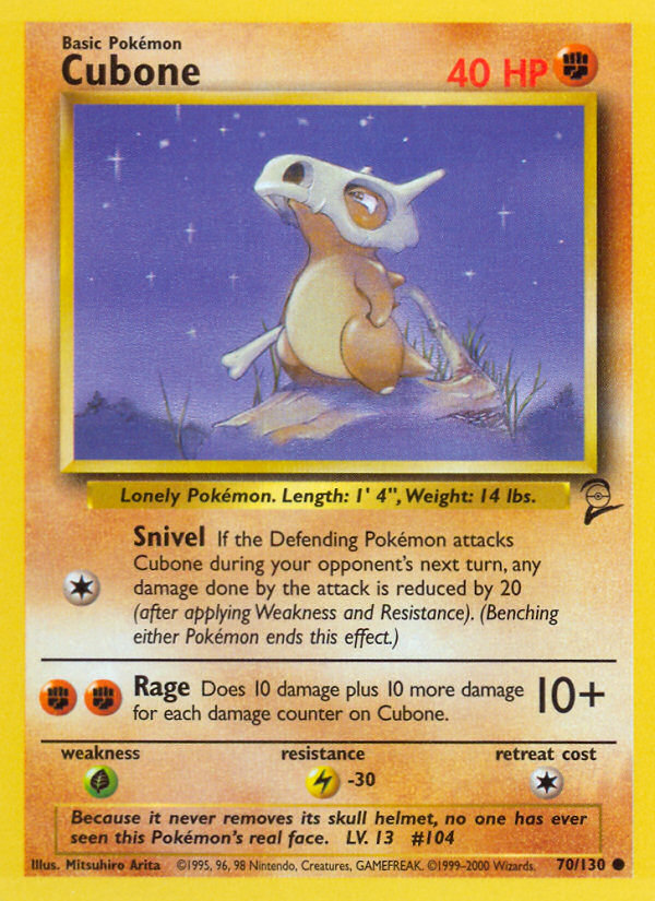 Cubone (070/130) Reverse Holo card image