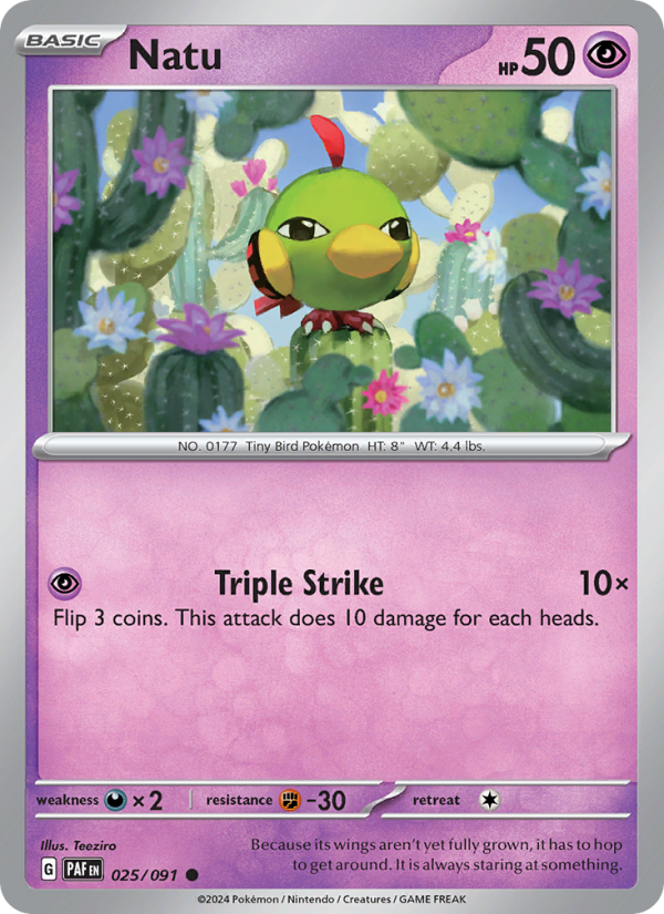 Natu (025/91) Reverse Holo card image