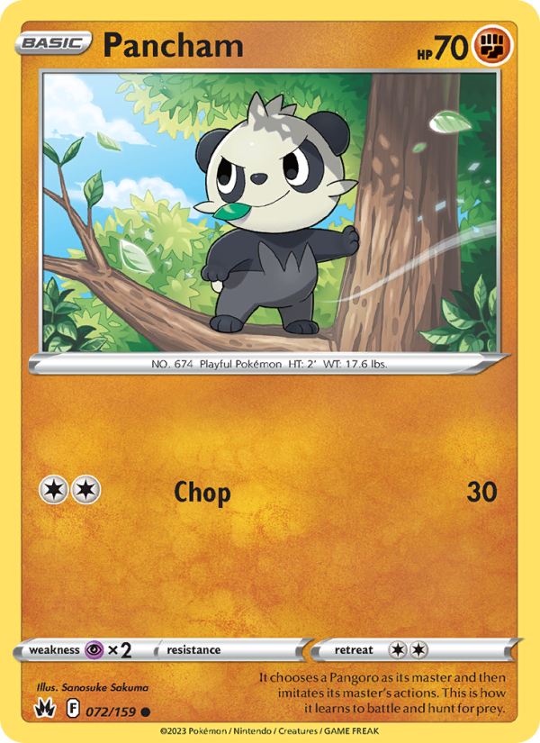 Pancham (072/159) Reverse Holo card image