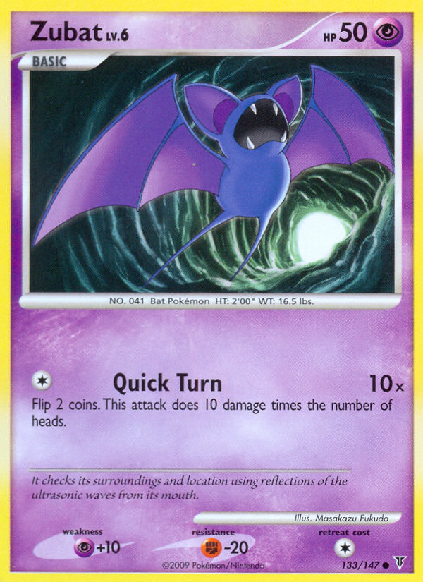 Zubat (133/147) Reverse Holo card image