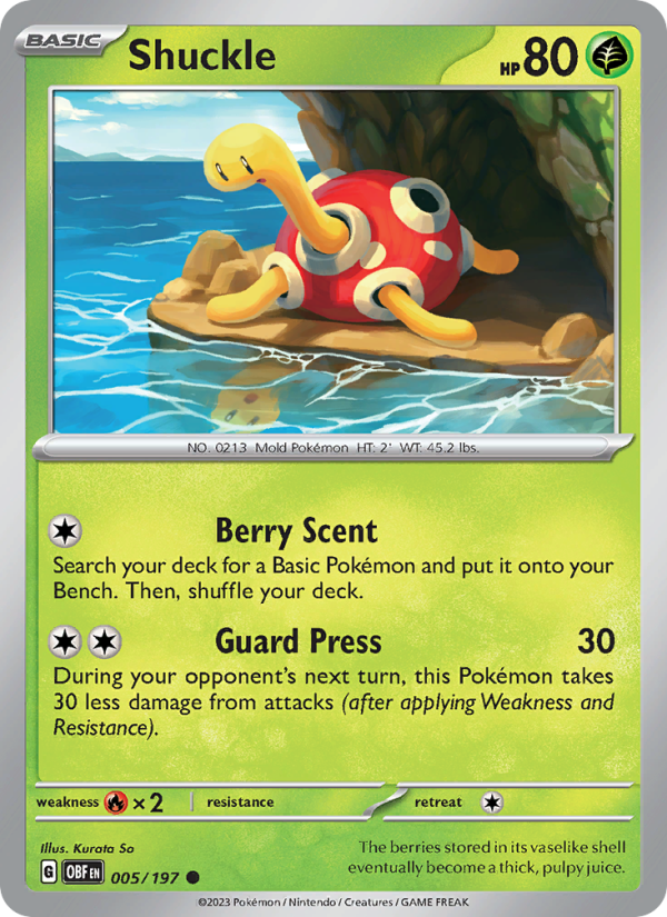 Shuckle (005/197) Reverse Holo card image